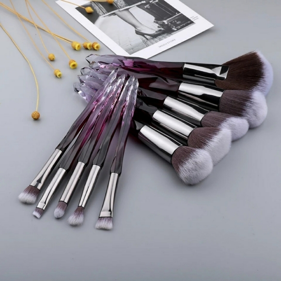 Animal / Mineral Other - MYSTIC Amethyst 10-Piece Vegan Makeup Brush Set